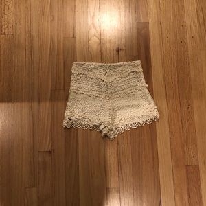 Urban Outfitters High-waisted crochet shorts